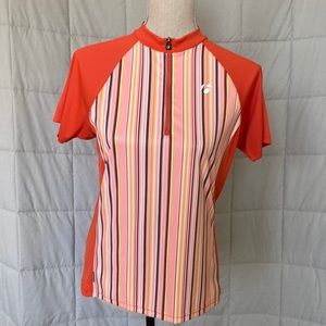 Bontrager ladies bike jersey size medium, 1/2 zip w back pockets